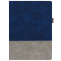 Ежедневник Horizon, недатированный, серый с синим