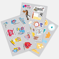 Наклейки из ПВХ Sticker Pack на заказ, S