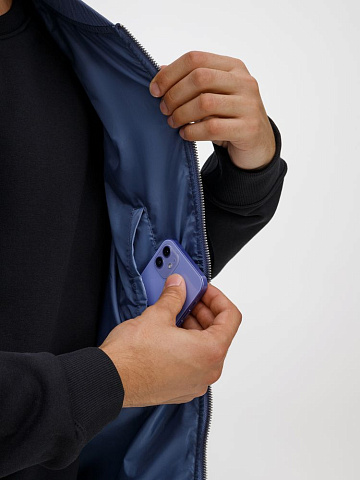 Жилет унисекс Warmbridge, синий (джинс) - рис 10.