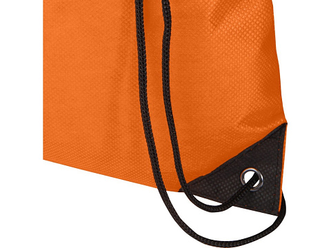 Рюкзак-мешок  на шнурке Evergreen из переработанного нетканого материала, оранжевый - рис 4.