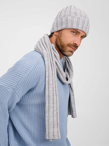 Шарф Metelitsa, серебристо-серый меланж - рис 10.