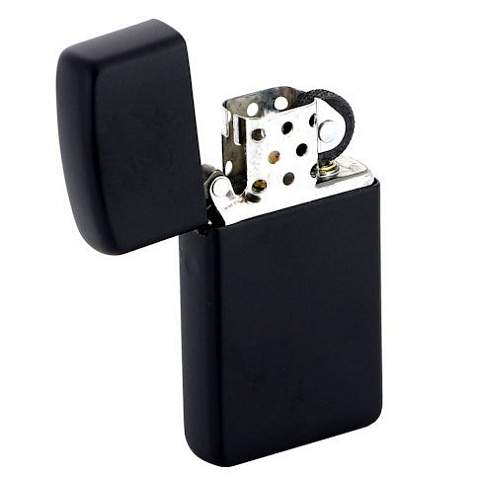 Зажигалка Zippo Slim Matt, матовая черная - рис 3.