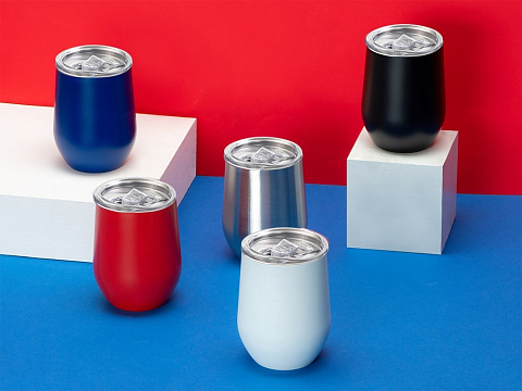 Вакуумная термокружка Sense, непротекаемая крышка, крафтовая упаковка, красный - рис 8.