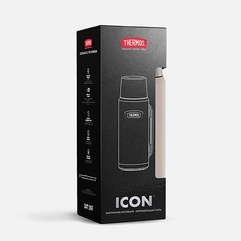 Термос Icon 1200, бежевый - рис 10.