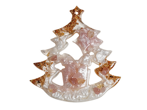 Елочные игрушки (Ель) Розовый кварц - рис 4.