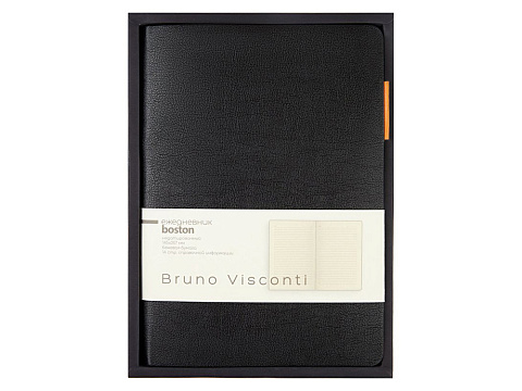 Ежедневник недатированный А5 Boston, черный (оранжевый обрез) - рис 14.