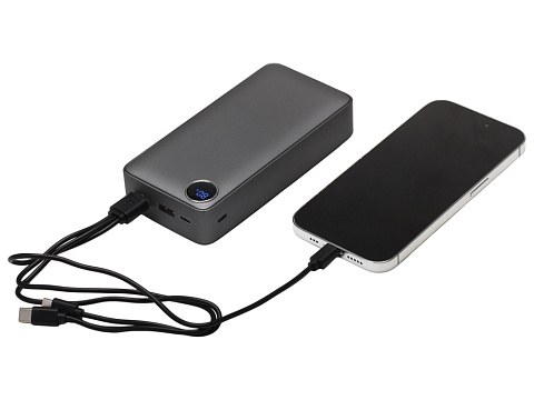 Внешний аккумулятор Mild Pro c быстрой зарядкой QC/PD, 20 000 mAh, серый (Р) - рис 2.