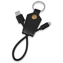 Кабель-брелок USB-MicroUSB Pelle, черный