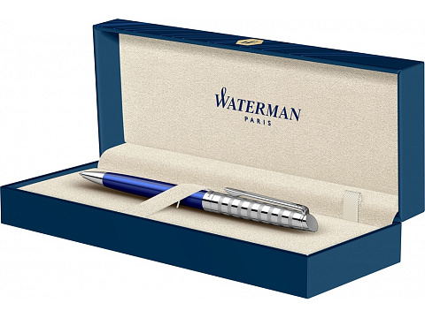 Шариковая ручка Waterman Hemisphere French riviera Deluxe BLU LOUNGE в подарочной коробке - рис 5.