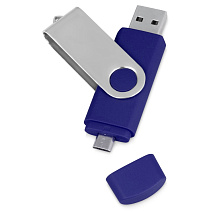 USB/micro USB-флешка 2.0 на 16 Гб «Квебек OTG», синий