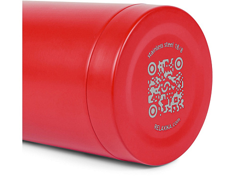 Термос Relaxika 101 (1 литр), красный (без лого) - рис 10.
