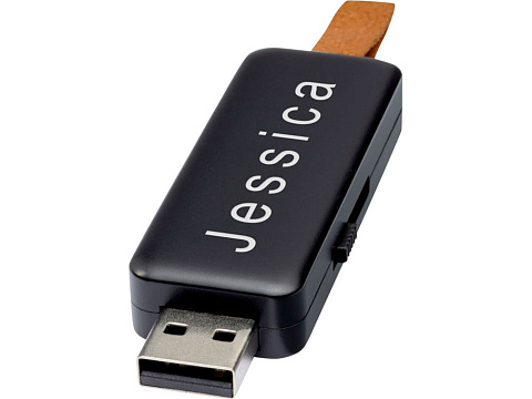 USB-флеш-накопитель Gleamобъемом 16 ГБ с подсветкой, черный - рис 4.