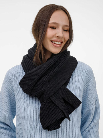 Шарф Nobilis Mono, черный - рис 7.