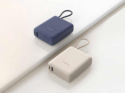 Внешний аккумулятор со встроенным кабелем Xiaomi 33W Power Bank 10000mAh (Integrated Cable) Ice Blue - рис 6.