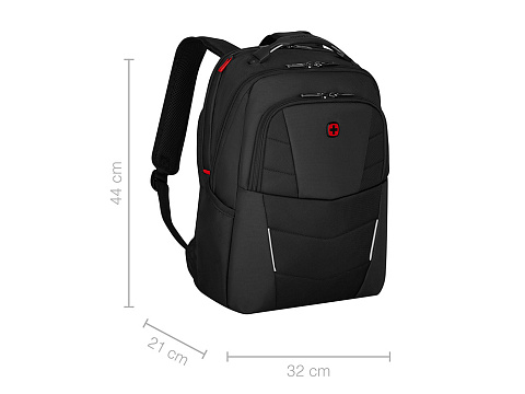 Рюкзак WENGER ALTAIR 15.6, черный, переработанный ПЭТ/Полиэстер, 32х21х44 см, 22 л. - рис 9.