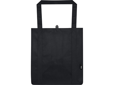 Liberty эко-сумка с прочным днищем объемом 6 л из нетканого материала, переработанного по стандарту GRS, сплошной черный - рис 2.