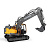 Радиоуправляемый экскаватор Volvo EC160E - миниатюра