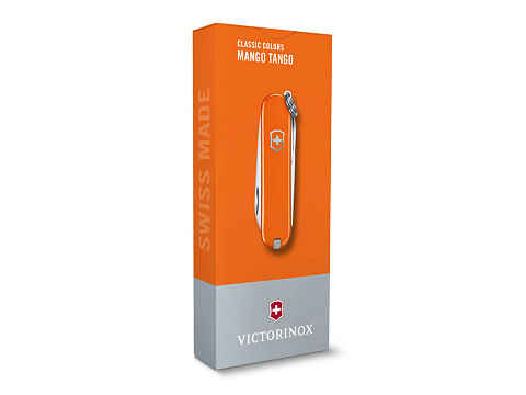 Нож-брелок VICTORINOX Classic SD Colors "Mango Tango", 58 мм, 7 функций, оранжевый - рис 3.