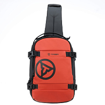 Рюкзак на одно плечо TORBER Xtreme, оранжевый/чёрный, 20 х 8 х 31 см, 5л