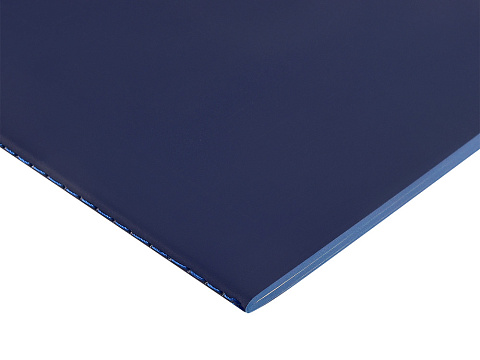 Бизнес-тетрадь А5 Pragmatic Contrast, 40 листов в клетку, темно-синий с синим срезом - рис 2.