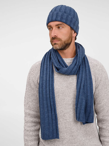 Шапка Metelitsa, синий меланж (джинс) - рис 8.