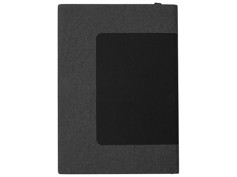 Бизнес блокнот Supreme с вставкой из софт-тача, гибкая обложка, 128 листов, черный - рис 4.