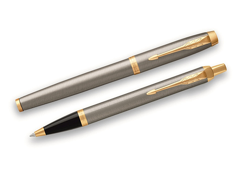 Набор Parker IM Core Brushed Metal GT: ручка шариковая, ручка роллер - рис 2.