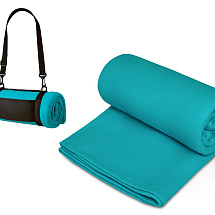 Плед Нежность с плечавым ремнем, светло-голубой