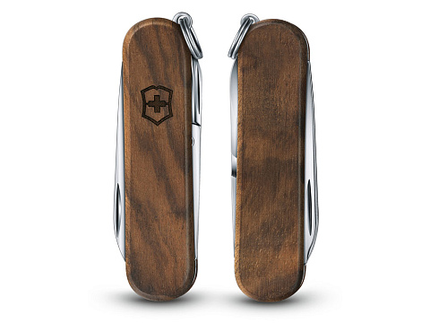 Нож-брелок VICTORINOX Classic SD, 58 мм, 5 функций, деревянная рукоять - рис 5.