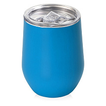 Вакуумная термокружка Sense, непротекаемая крышка, крафтовая упаковка, голубой