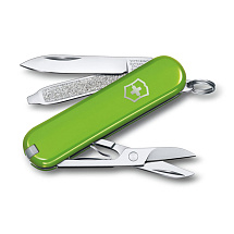 Нож-брелок VICTORINOX Classic SD Colors Smashed Avocado, 58 мм, 7 функций, салатовый