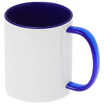 Керамическая кружка со стеклянной ручкой для сублимации Charm, синий