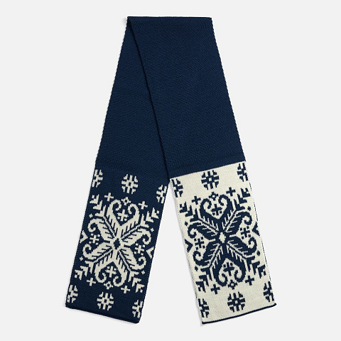 Шарф Wintertude M, синий с белым - рис 2.