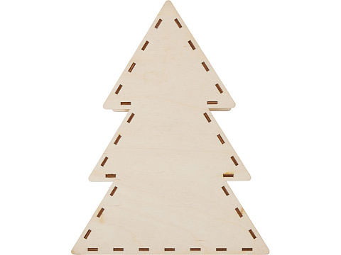 Шкатулка из фанеры в виде елки Firytale , серебристая - рис 10.