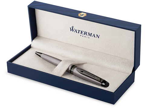 Шариковая ручка Waterman Expert Silver, цвет чернил Mblue,  в подарочной упаковке - рис 2.