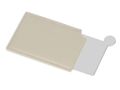 Зеркало в чехле Style, серебристый/бежевый (Р) - рис 2.