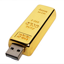 USB-флешка на 64 Гб в виде слитка золота, золотой