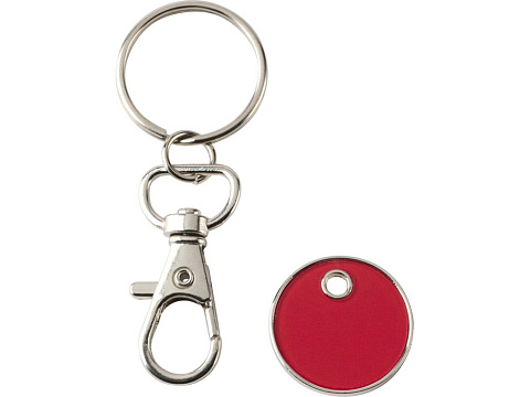 Rory брелок для ключей с монетой для тележки, красный - рис 5.