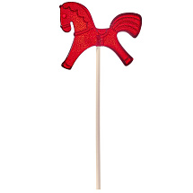 Леденец Лошадка, красный со вкусом вишни, 21 гр.