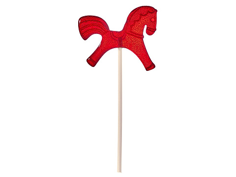 Леденец Лошадка, красный со вкусом вишни, 21 гр. - рис 2.