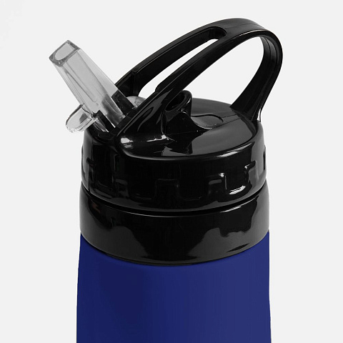 Складная бутылка для воды Langfossen, синяя - рис 4.