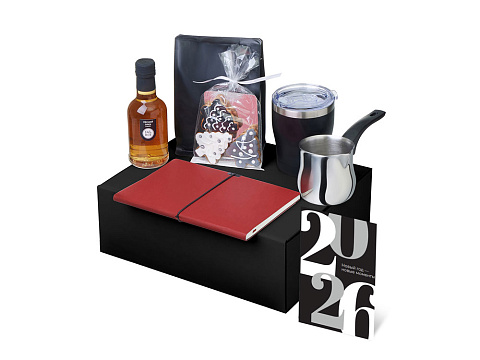 Подарочный набор с туркой, кофе и термокружкой, красный - рис 2.