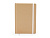 Блокнот А5 ESTELA с контрастной резинкой, бежевый/белый - миниатюра