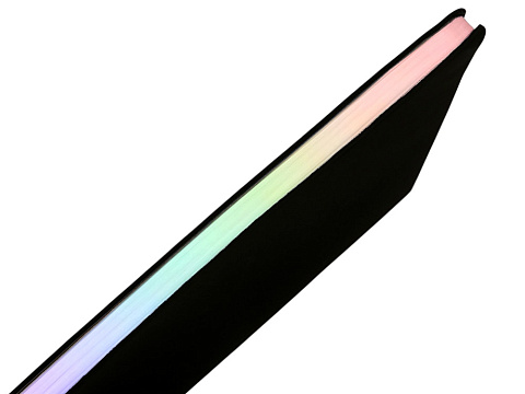 Блокнот А5 в гибкой обложке Fellini с голографическим срезом, черный - рис 8.