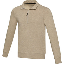 Tin унисекс-свитер с молнией на четверть из переработанных материалов Aware™ - Oatmeal