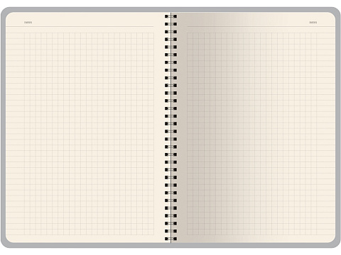 Бизнес тетрадь на гребне А5 Pragmatic, 60 листов в клетку, серый - рис 5.