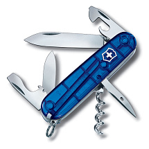 Нож перочинный VICTORINOX Spartan, 91 мм, 12 функций, полупрозрачный синий