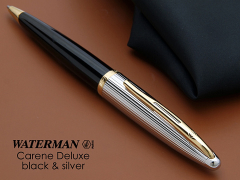 Шариковая ручка Waterman Carene De Luxe, цвет: Black/Silver, стержень: Mblue - рис 2.