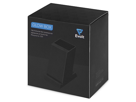 Беспроводная зарядка-подставка с подсветкой Glow box, черный (Р) - рис 11.
