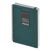 Ежедневник недатированный на гребне А5 Pragmatic, темно-зеленый